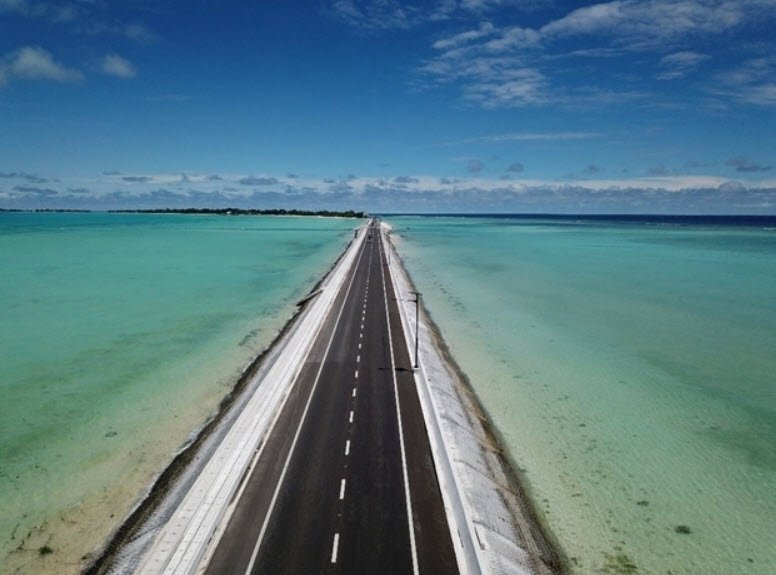 Causeway Between Bairiki and Betio, South Tarawa, Kiribati